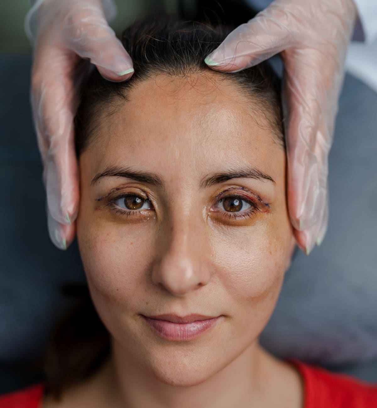 a close up of a person